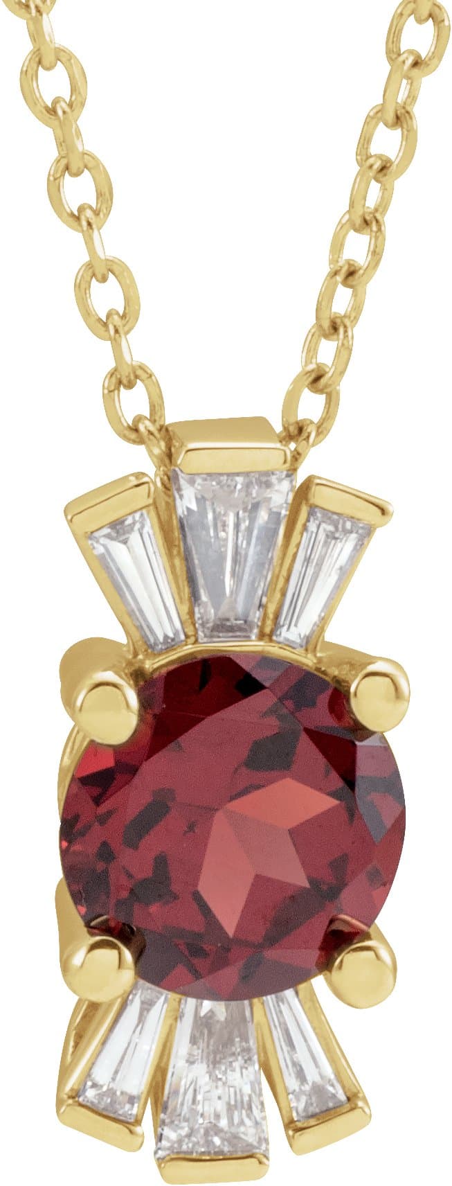 14K Rose Lab-Grown Alexandrite & 1/6 CTW Natural Diamond 16-18 Necklace