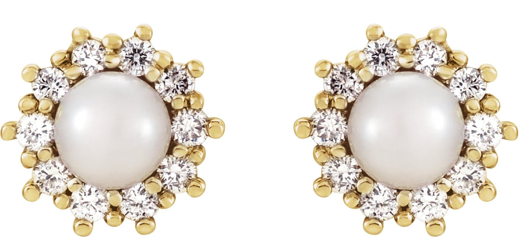 Halo-Style Pearl Earrings view 2