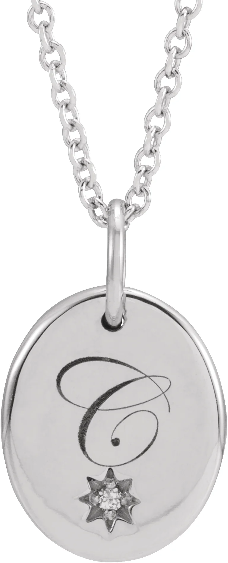 Engravable Accented Necklace, view 4