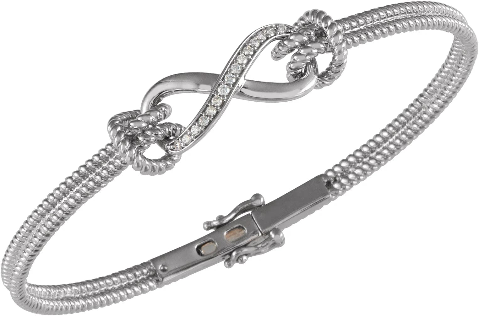 Infinity Rope Bangle Bracelet, view 4