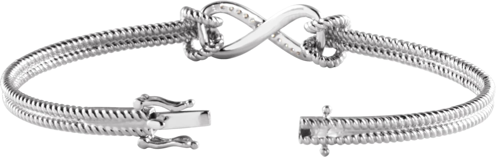 Infinity Rope Bangle Bracelet, view 3