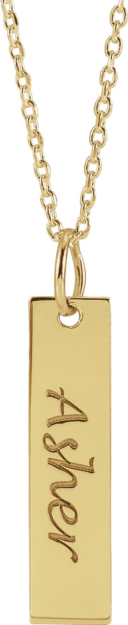 Engravable Bar Necklace or Charm/Pendant view 3