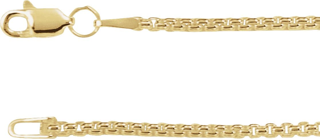 14K Rose 1.8 mm Rounded Box 18 Chain