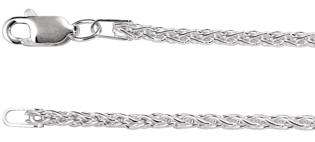 Sterling Silver 2.25 mm Wheat 16 Chain