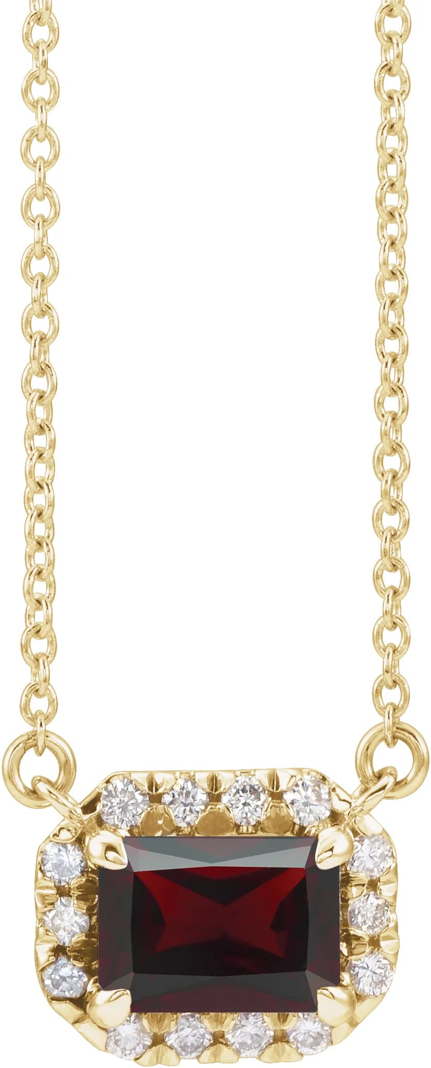 French-Set Halo-Style Necklace