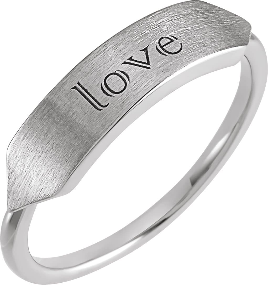 Geometric Signet Ring view 3
