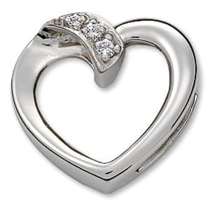 Platinum .03 CTW Natural Diamond Heart Pendant