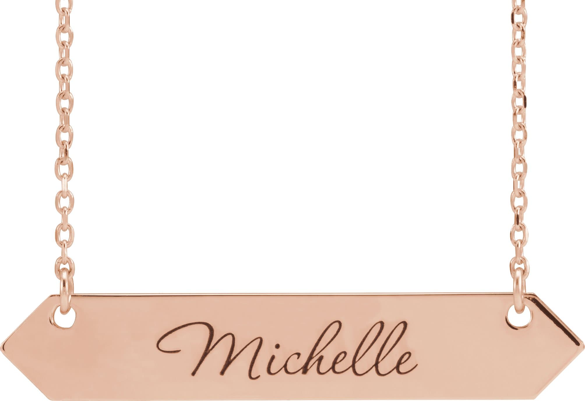Engravable Geometric Necklace view 3