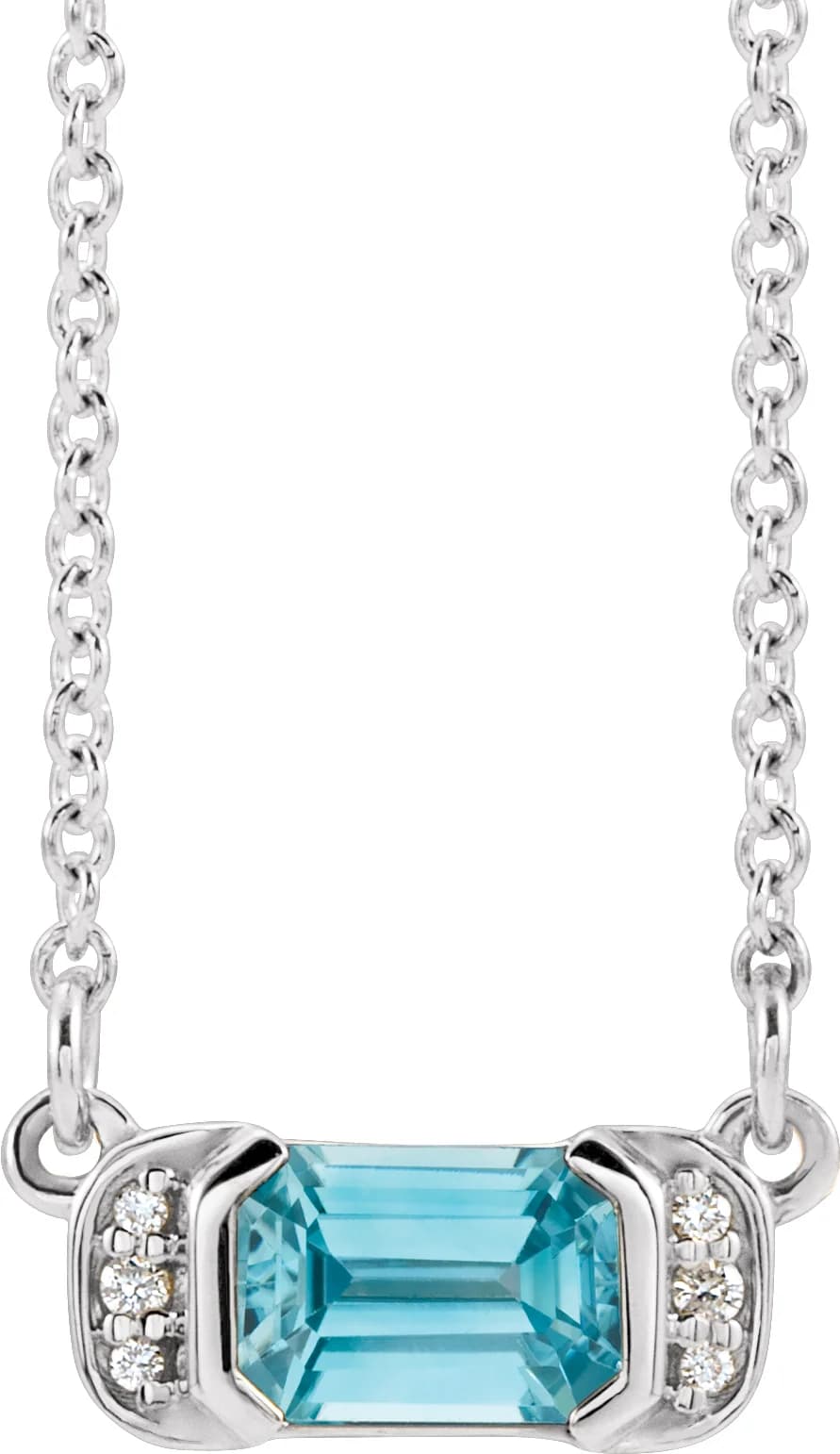 Accented Bar Necklace, view 2
