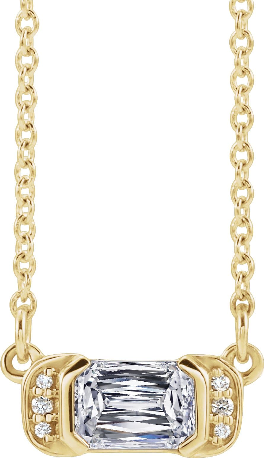 14K Rose 1/2 CTW Natural Diamond Bar 16 Necklace
