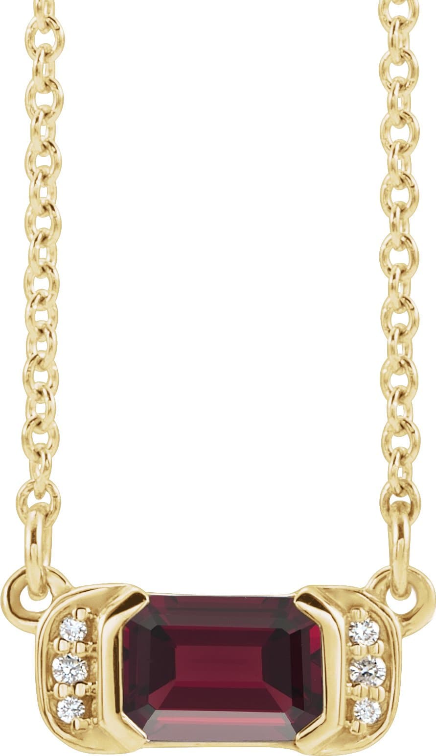14K Rose 1/2 CTW Natural Diamond Bar 16 Necklace