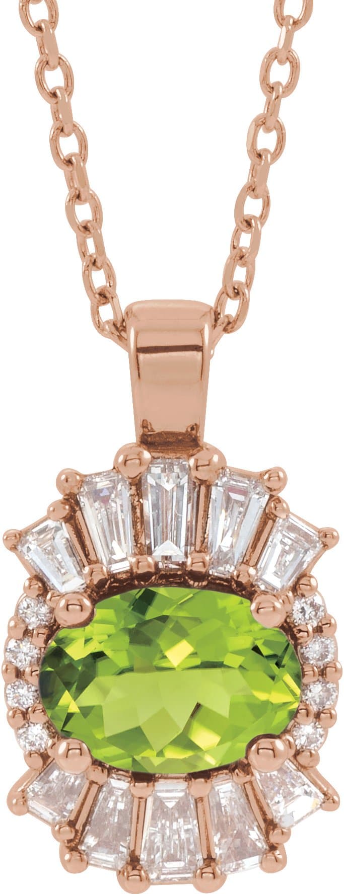 14K Rose 1 CTW Natural Diamond 16-18 Necklace