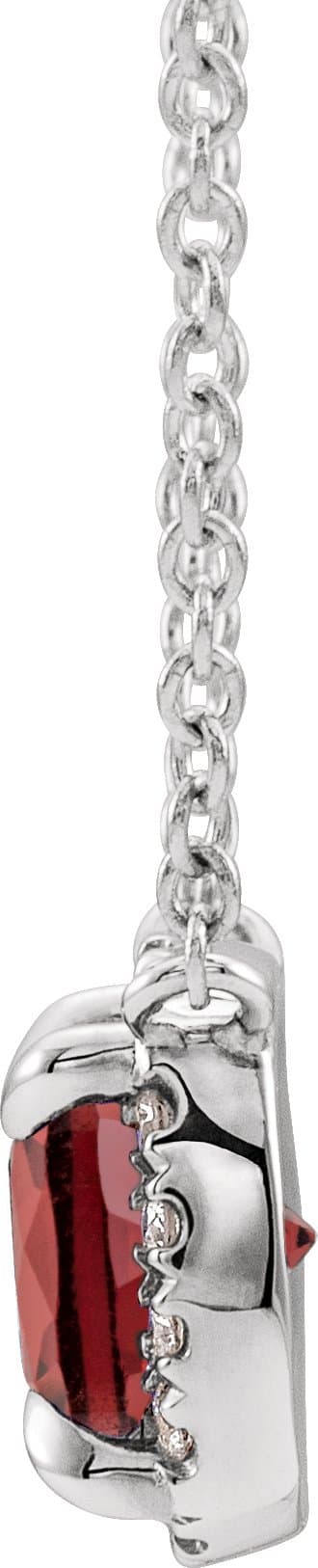 Halo-Style Necklace or Center view 2