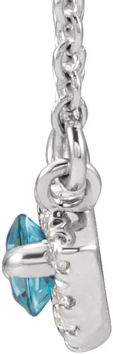 French-Set Halo-Style Necklace, view 3