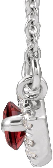 French-Set Halo-Style Necklace or Center view 2