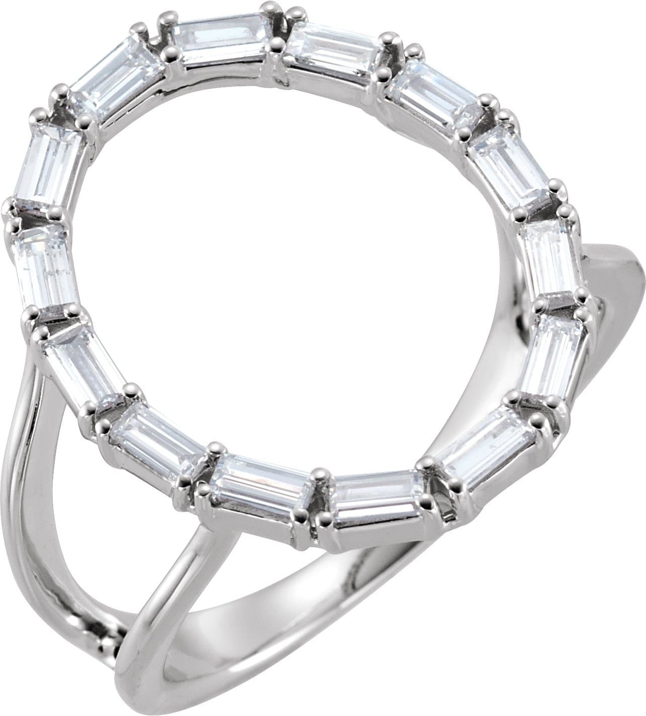 14K Rose 1/2 CTW Natural Diamond Negative Space Ring