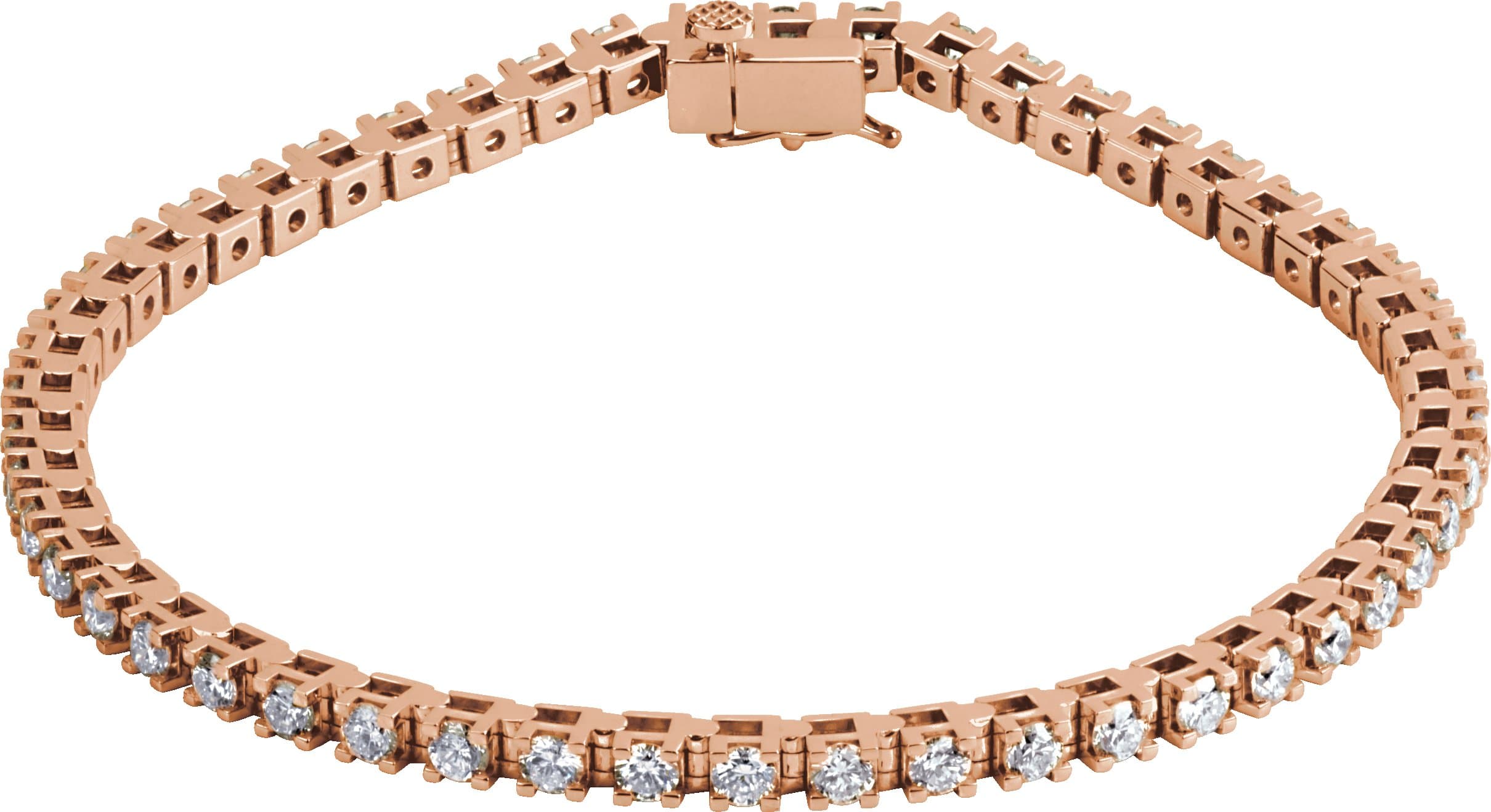 14K Yellow Gold 3 1/2 CTW Natural Diamond Line 7 1/4" Bracelet