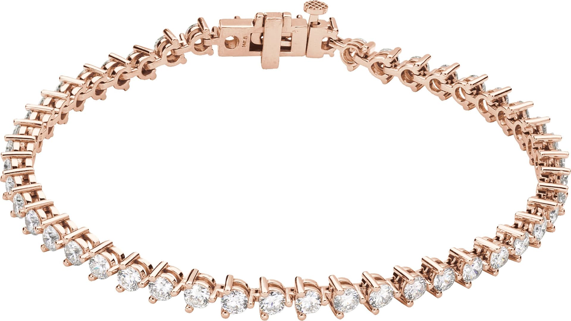 14K Yellow Gold 4 3/4 CTW Natural Diamond Line 7 1/4" Bracelet