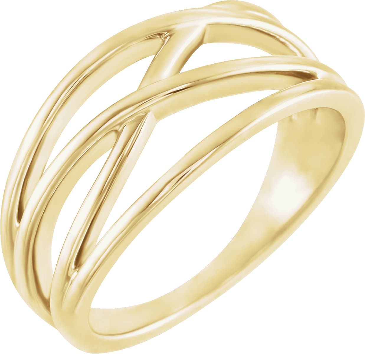14K Rose Criss-Cross Ring
