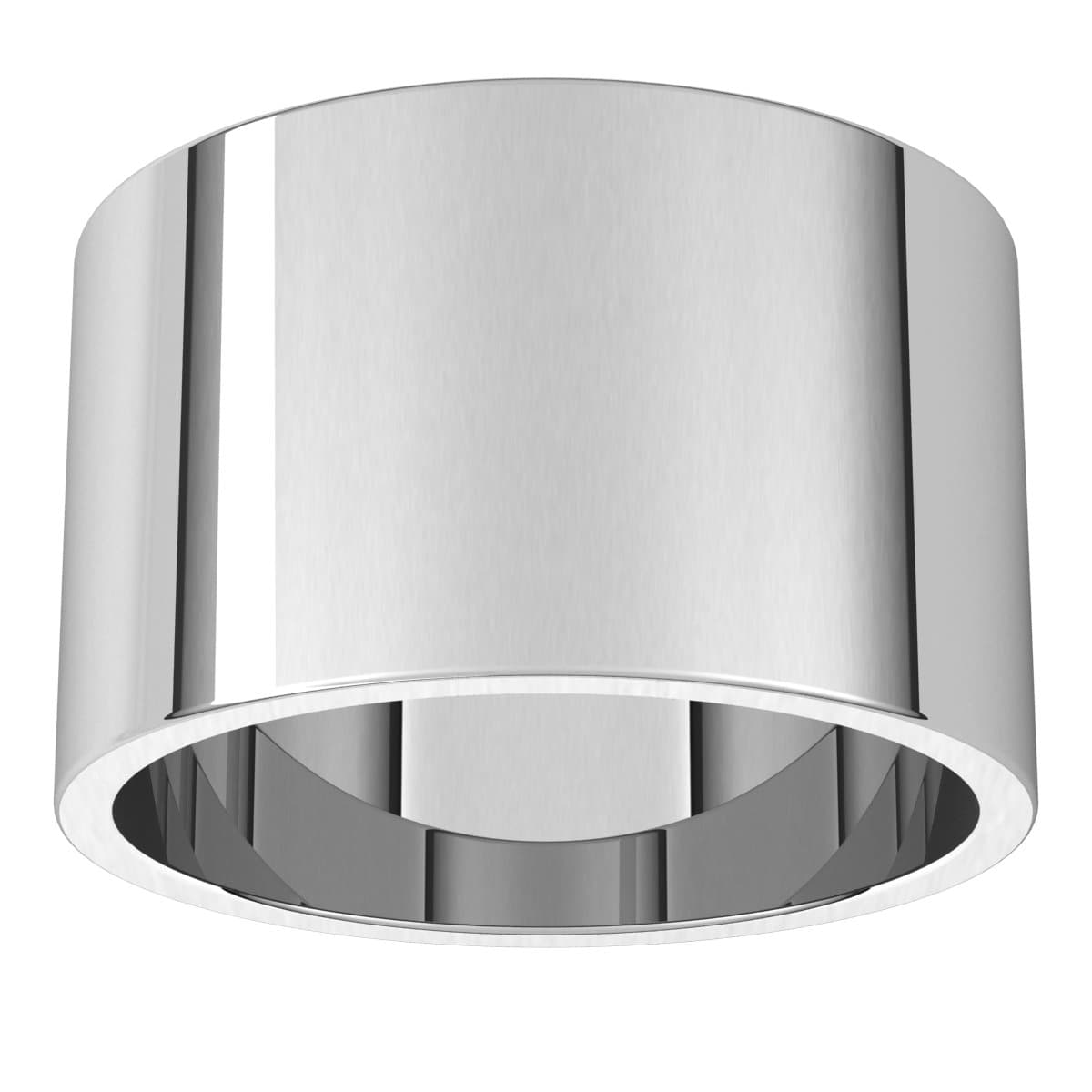 Sterling Silver 12 mm Flat Band Size 10 view 3
