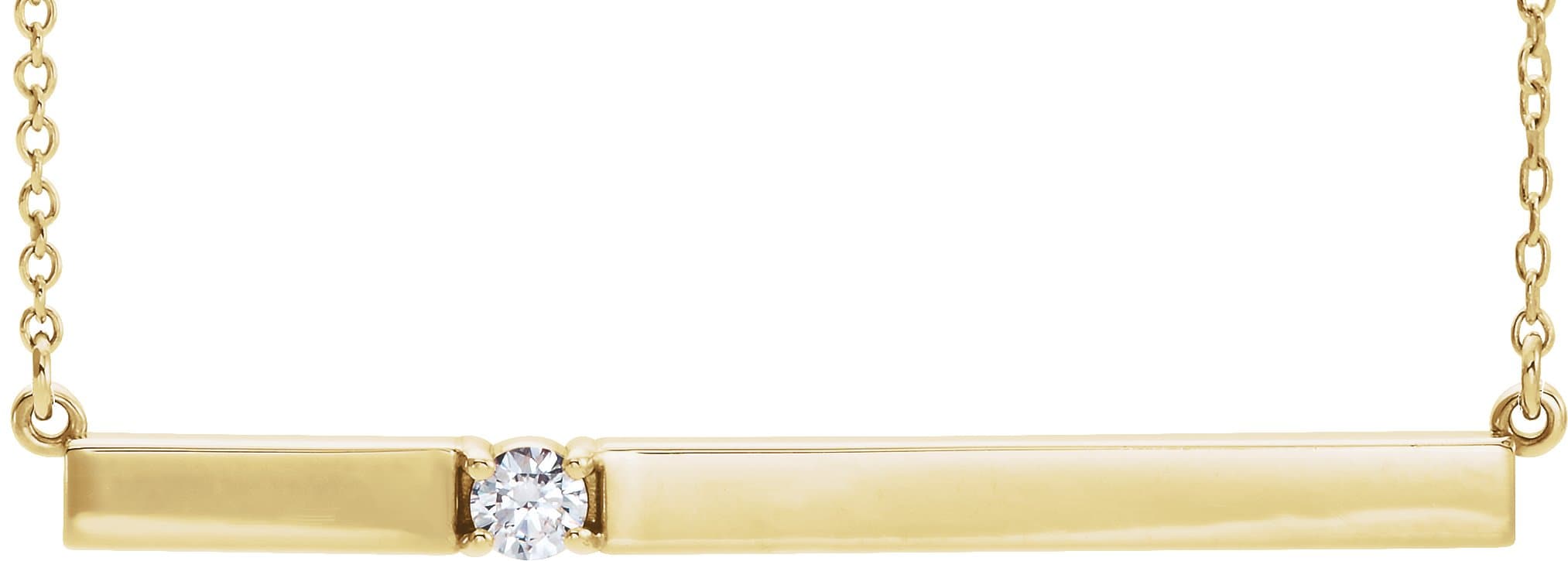 14K Rose 1/10 CTW Natural Diamond Bar 17.5" Necklace