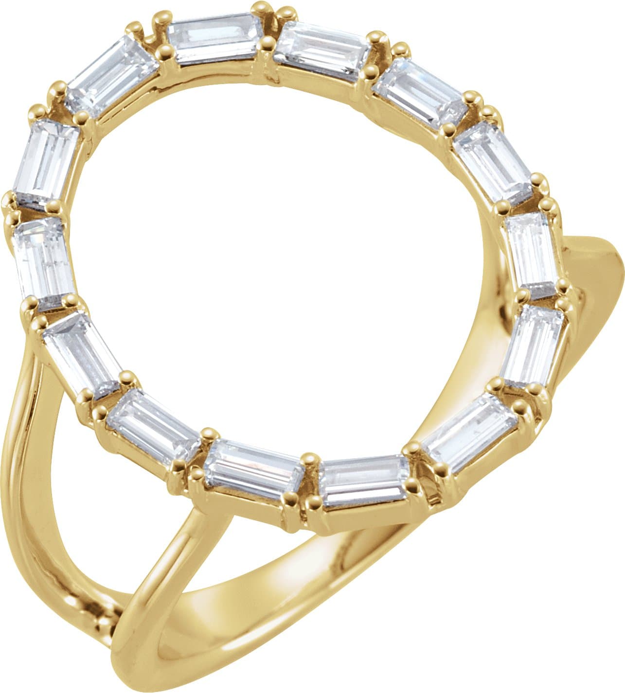 14K Rose 1/2 CTW Natural Diamond Negative Space Ring