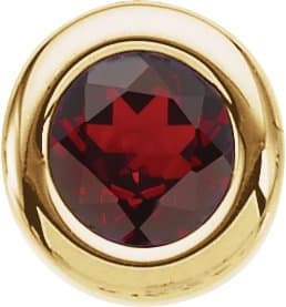 14K Yellow Gold 4 mm Imitation Mozambique Garnet Pendant