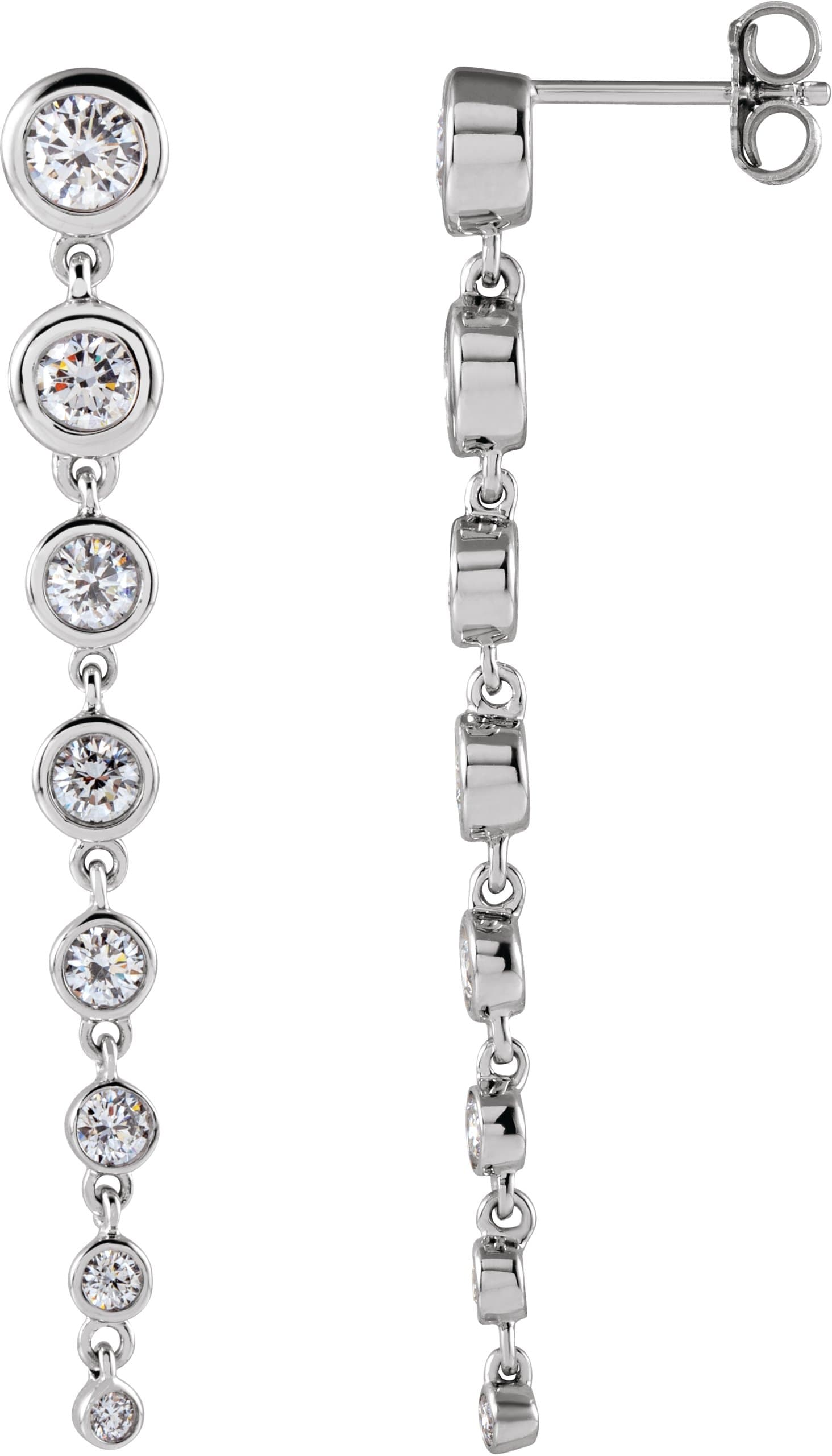 14K Rose 1 3/4 CTW Lab-Grown Diamond Earrings