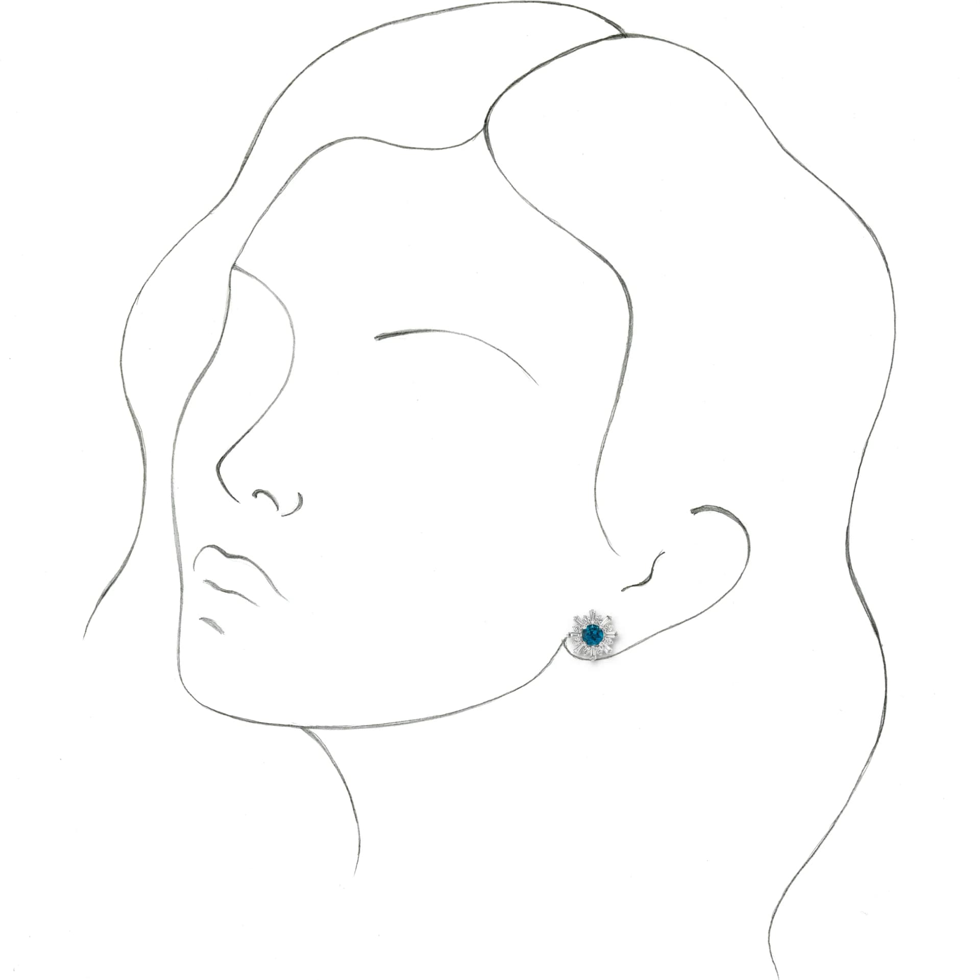 Halo-Style Star Earrings — view 4