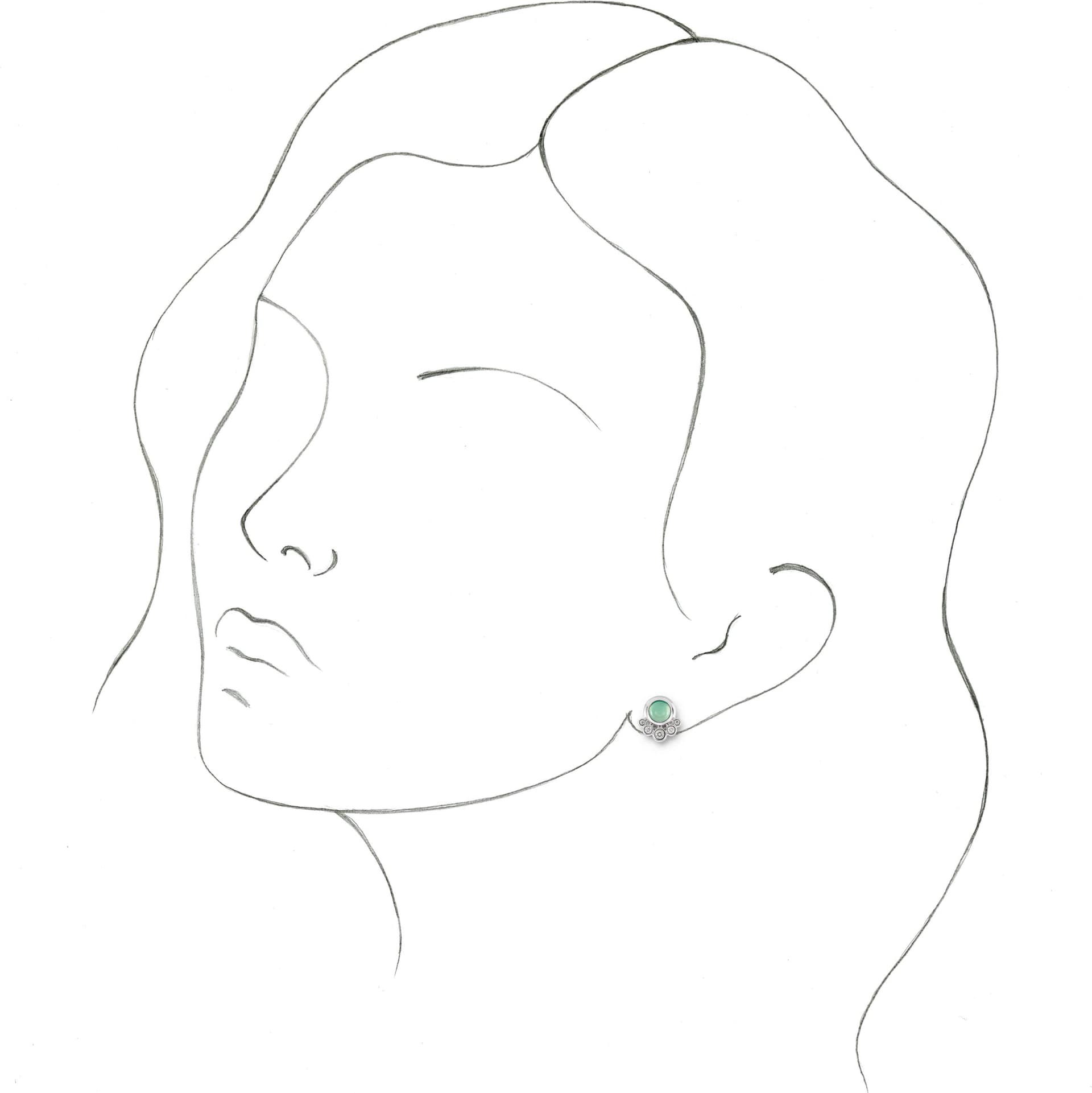 Accented Cabochon Earrings view 3