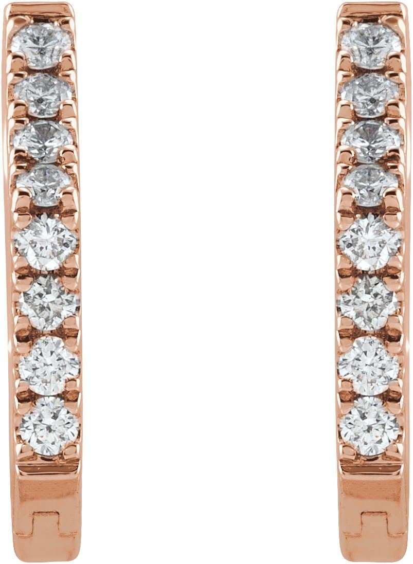 Geometric Huggie Earrings view 2