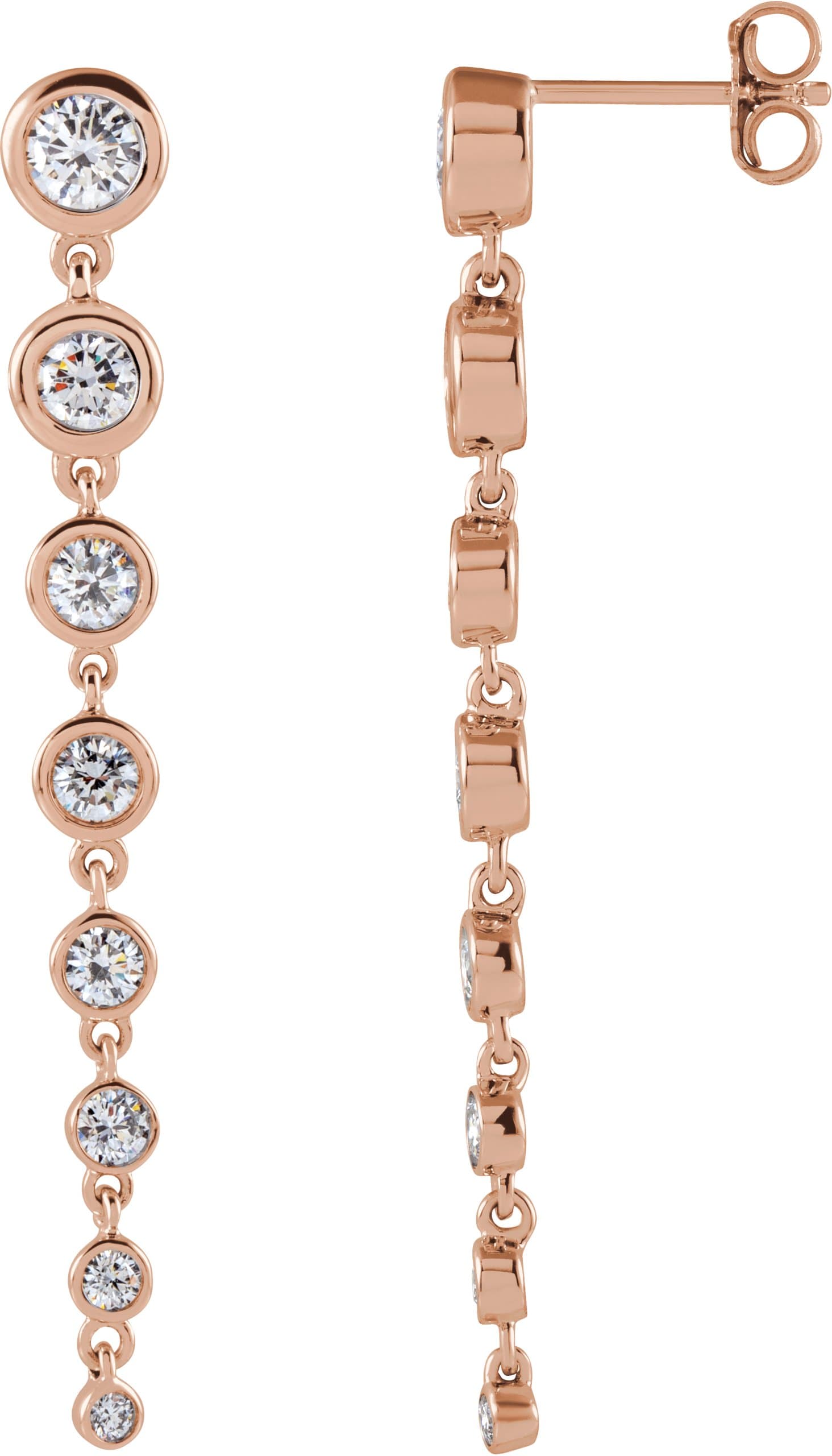 14K Rose 1 3/4 CTW Lab-Grown Diamond Earrings