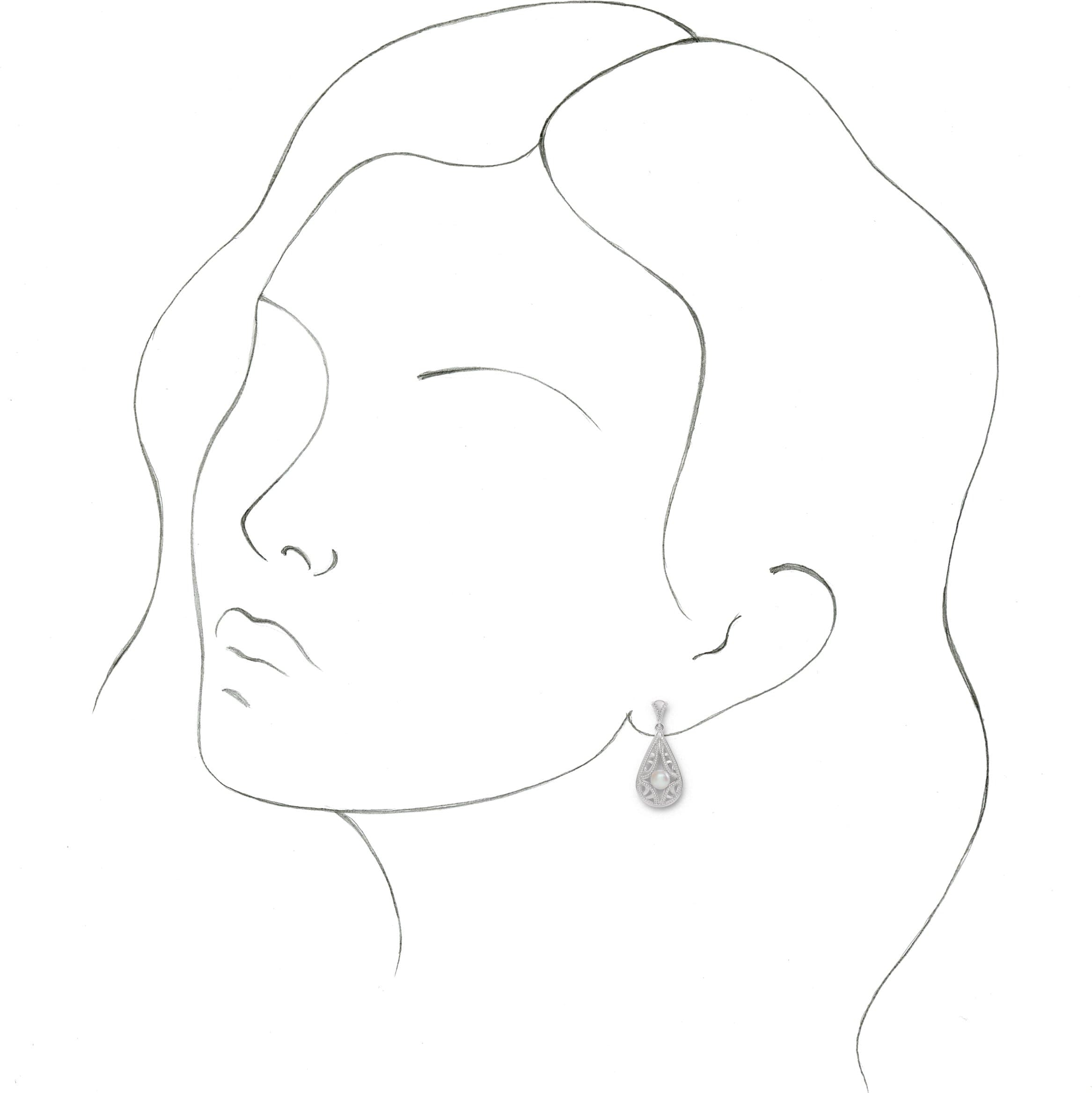 Vintage-Inspired Pearl Earrings view 3