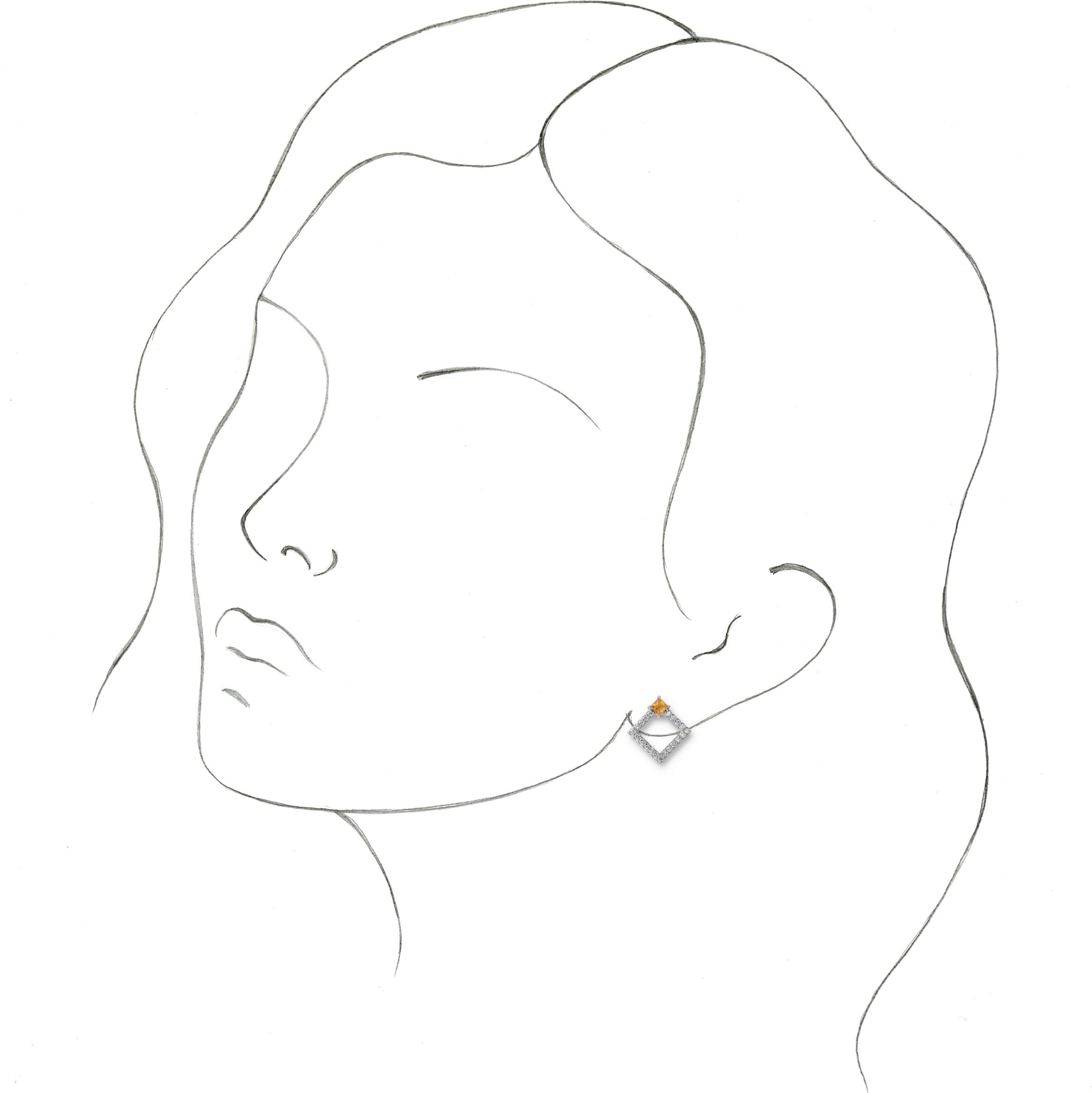 Accented Geometric Earrings    view 3