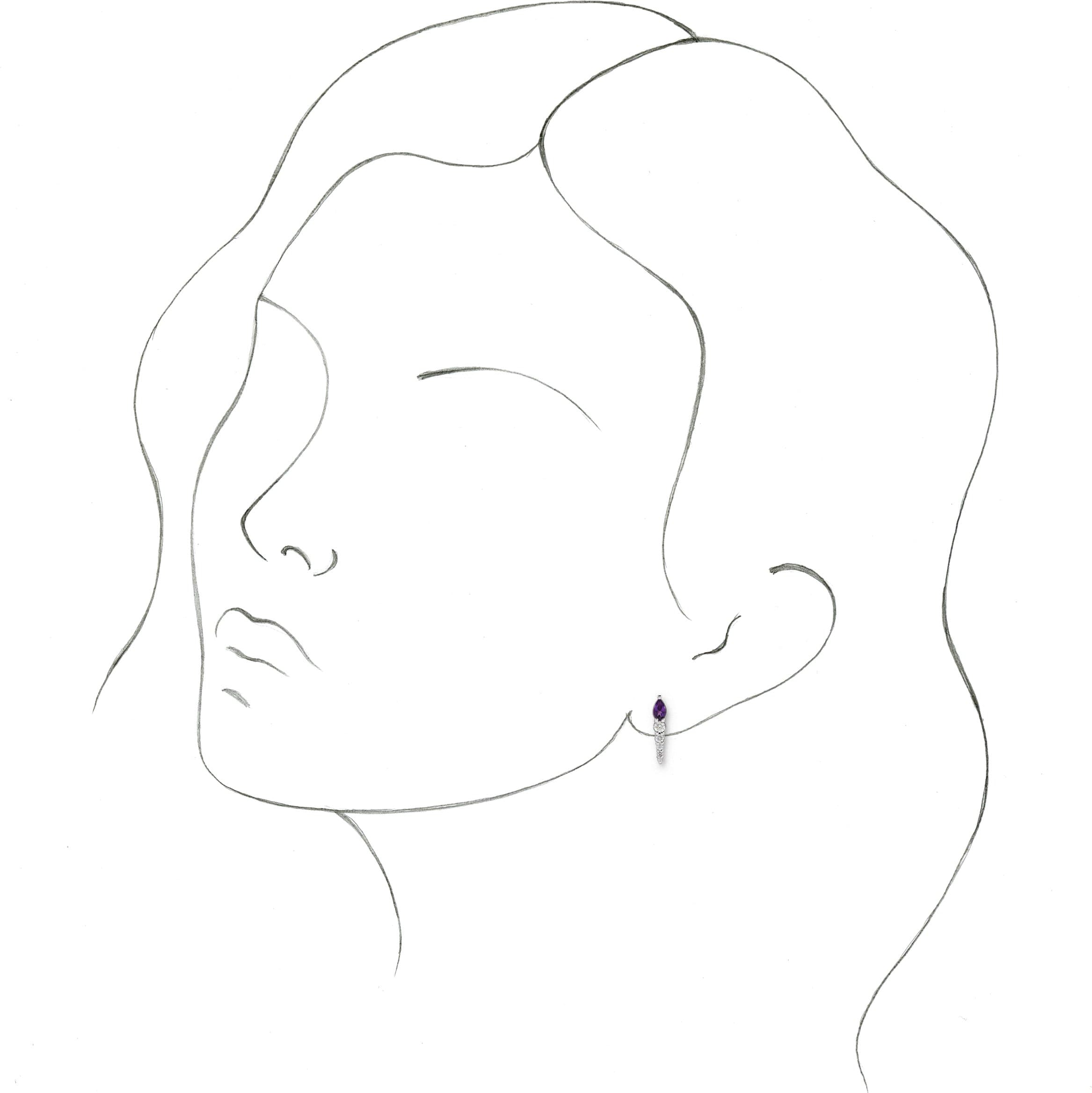 Accented Bar Earrings view 3