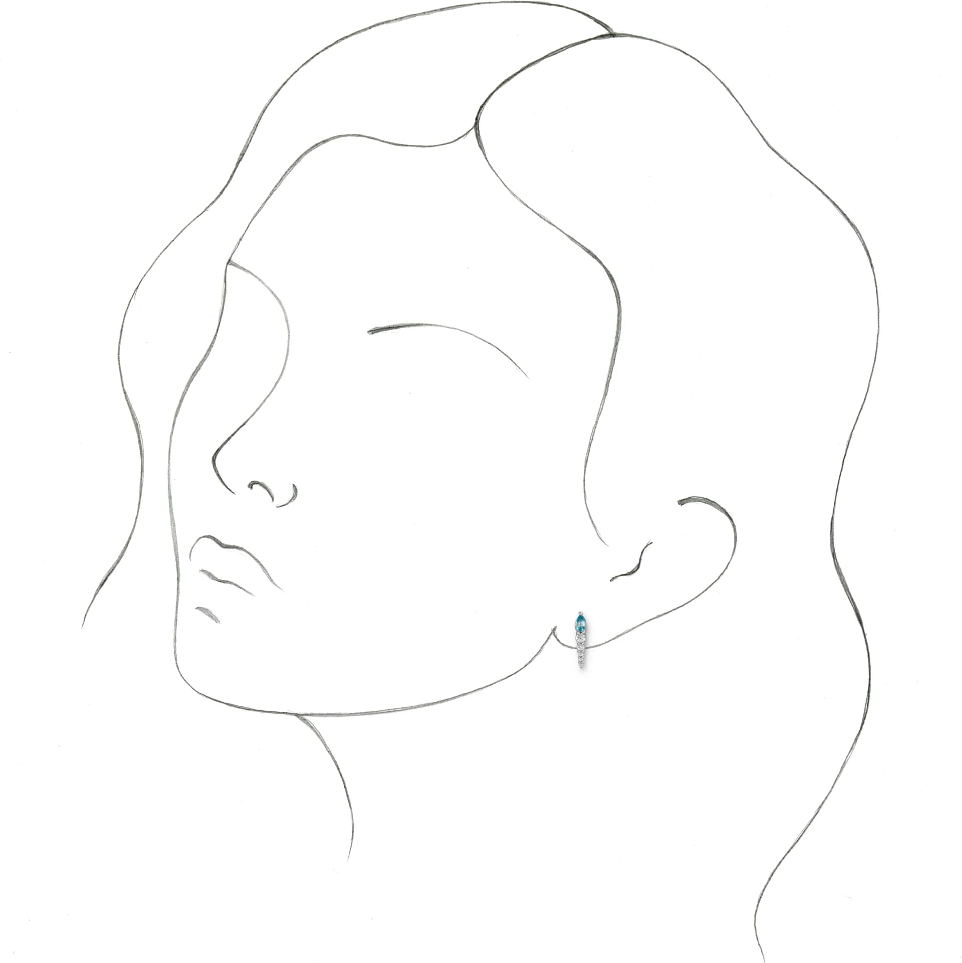Accented Bar Earrings, view 4