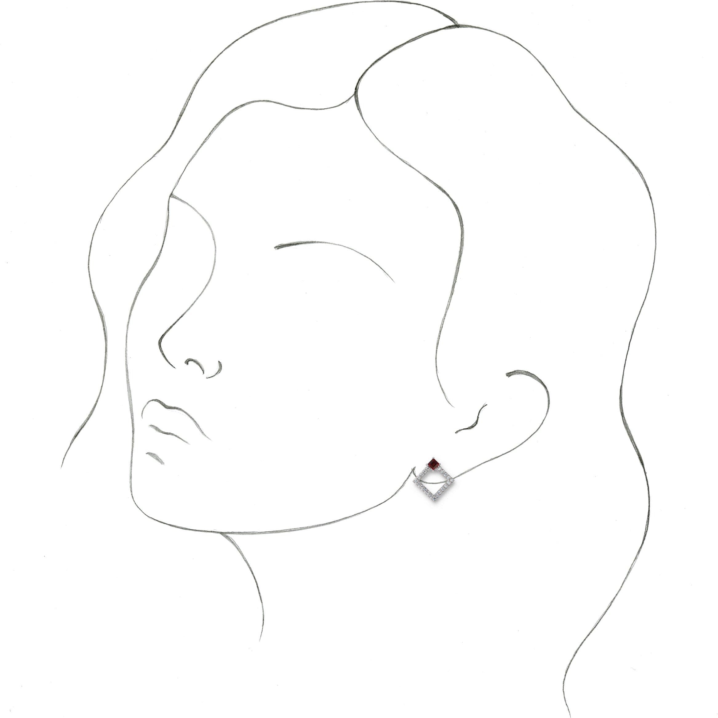 Accented Geometric Earrings view 3