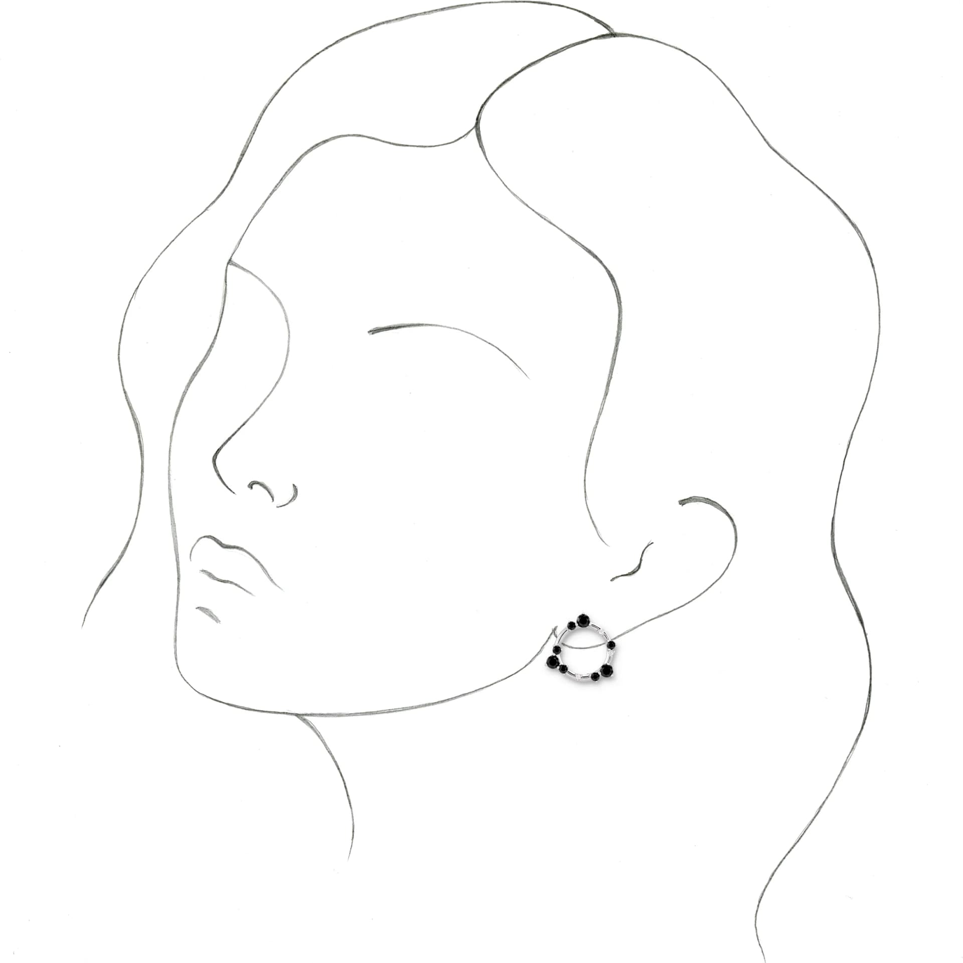 Circle Earrings, view 4