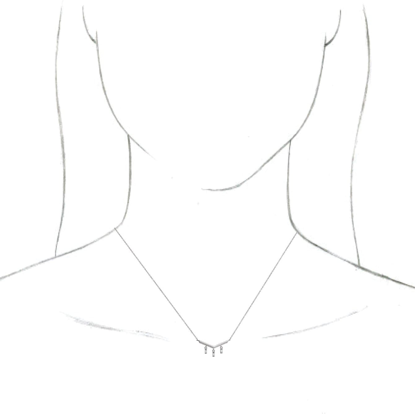 V Bar Necklace or Center view 3
