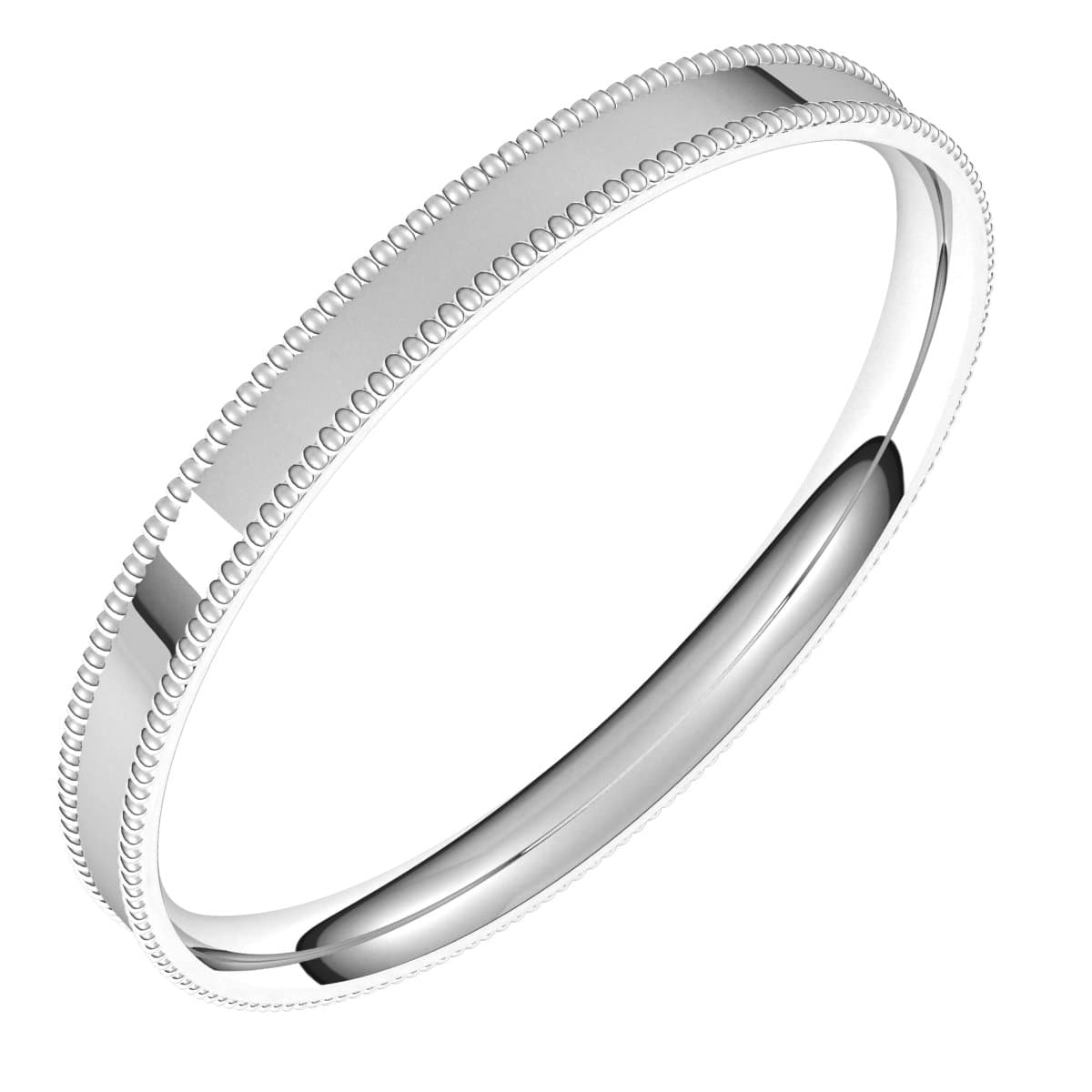10K Rose 10 mm Milgrain Comfort-Fit Flat Band Size 14.5