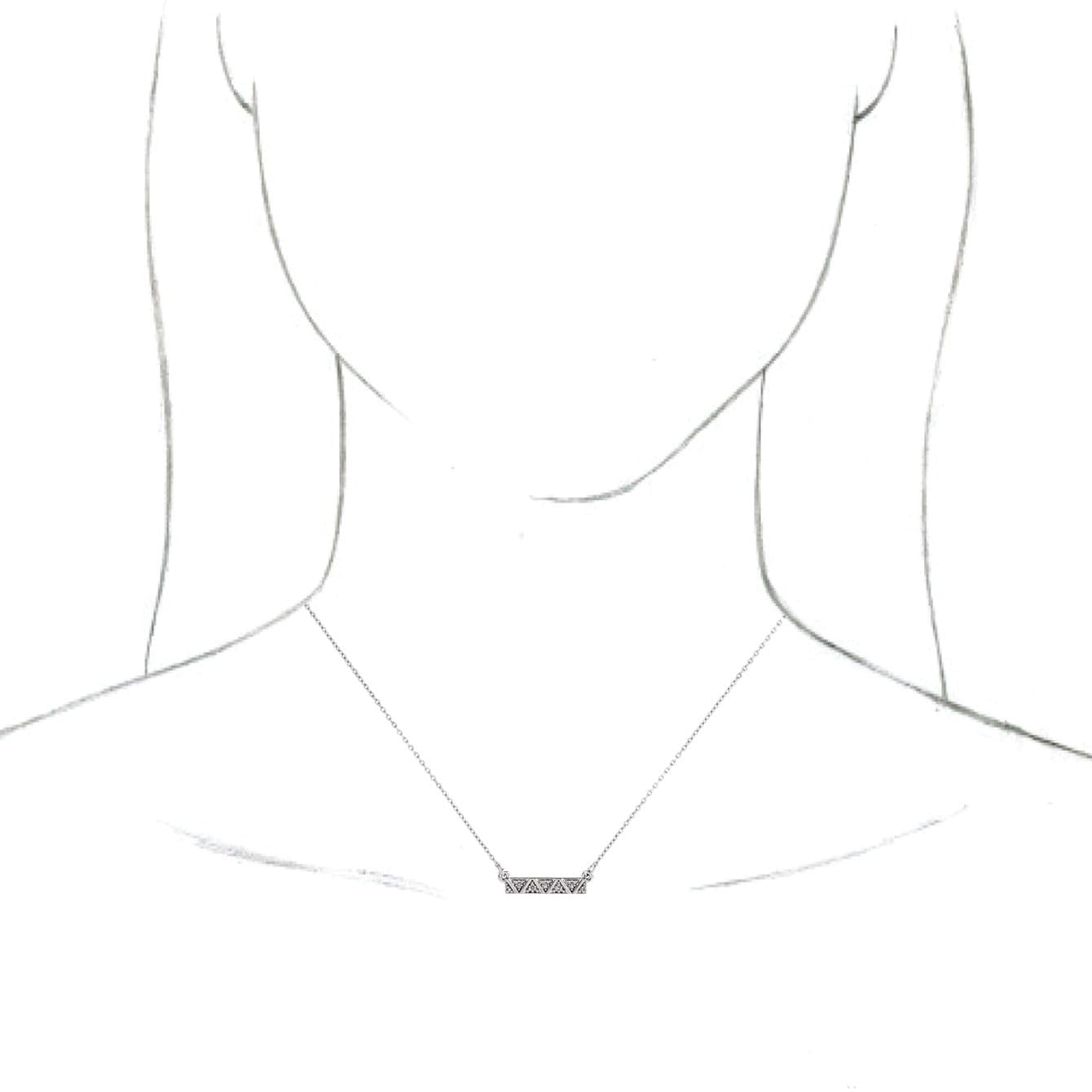 Geometric Bar Necklace or Center view 3