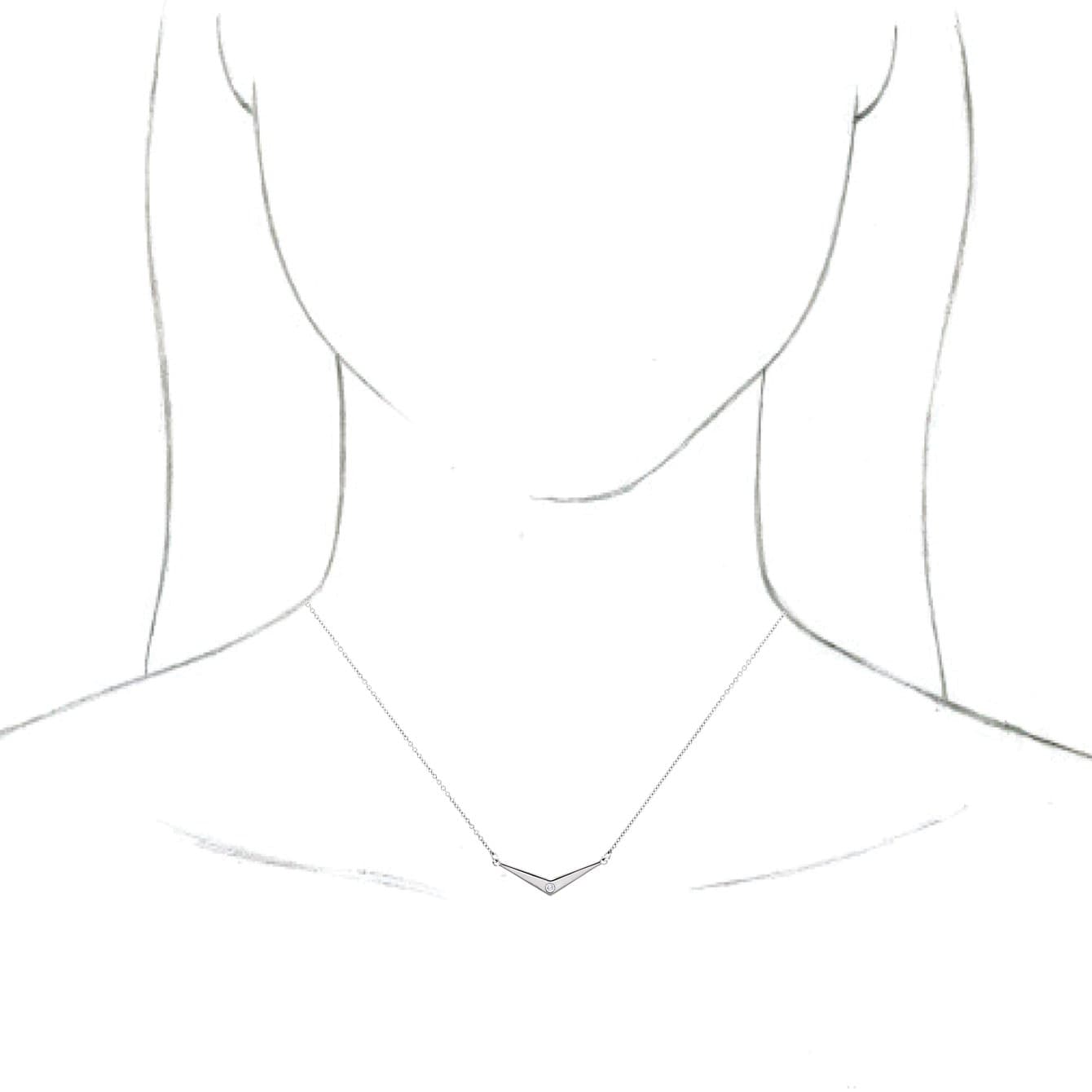 Accented V Necklace or Center view 3