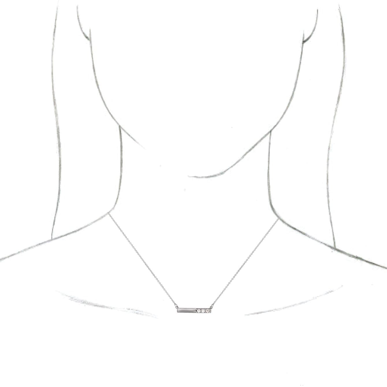 Accented Bar Necklace or Center view 3