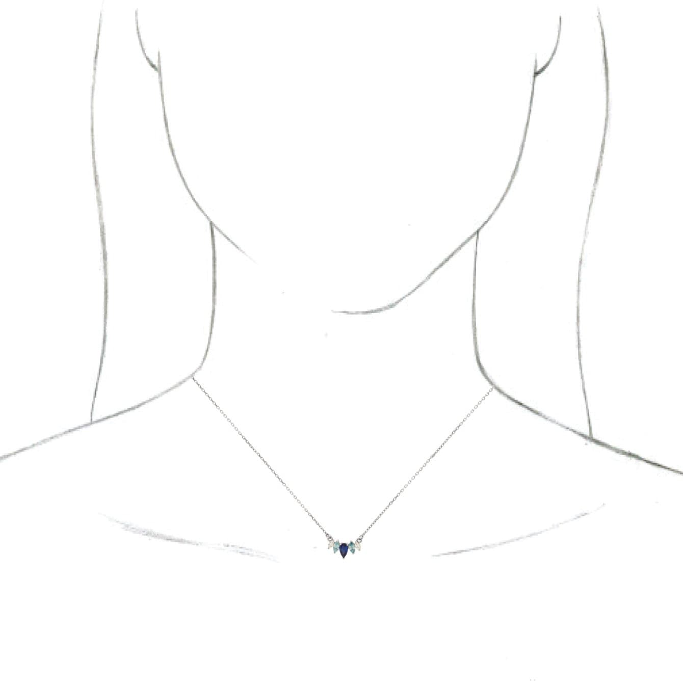 Curved Bar Necklace or Center view 3