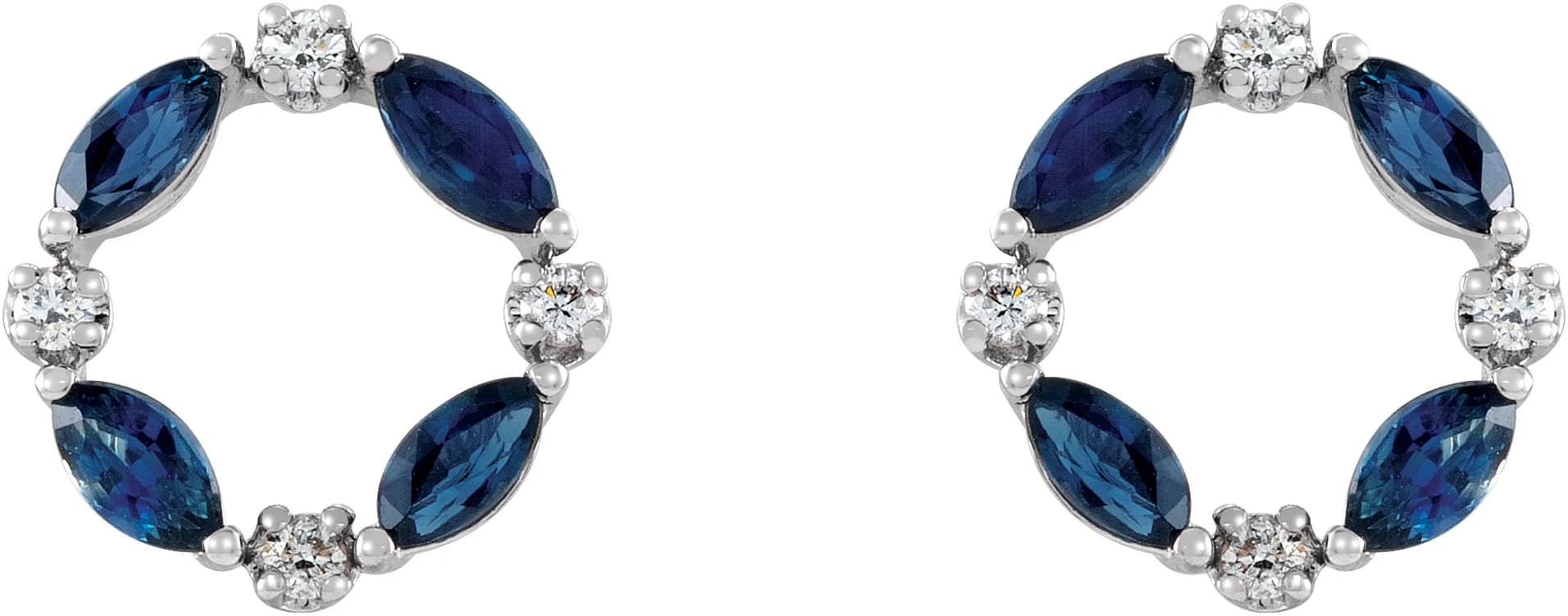 Accented Circle Earrings, view 3