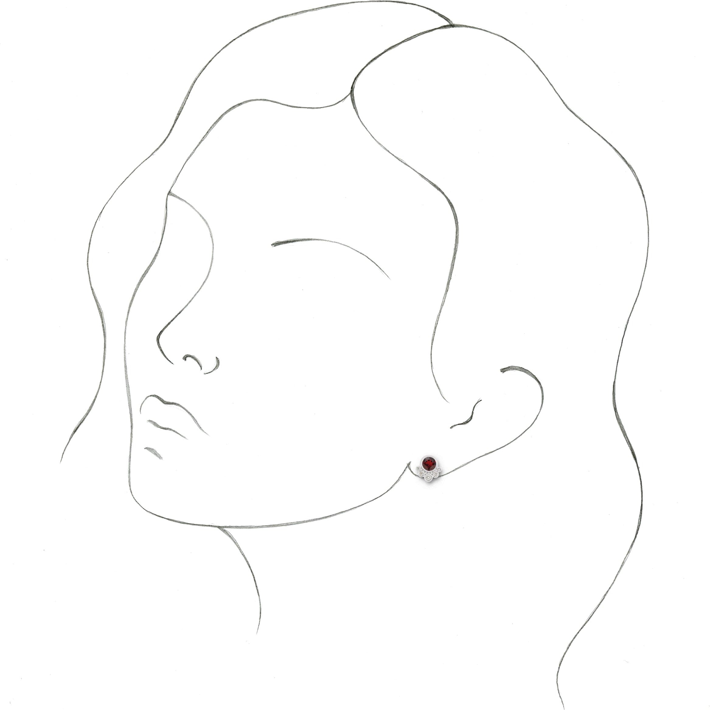 Accented Bezel-Set Earrings     view 3