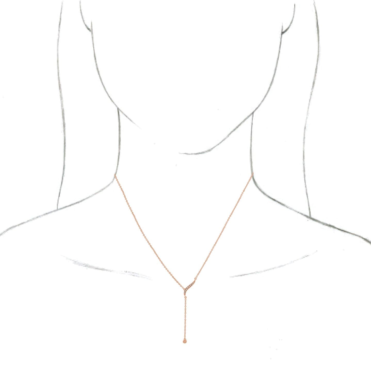 Freeform Y Necklace view 3