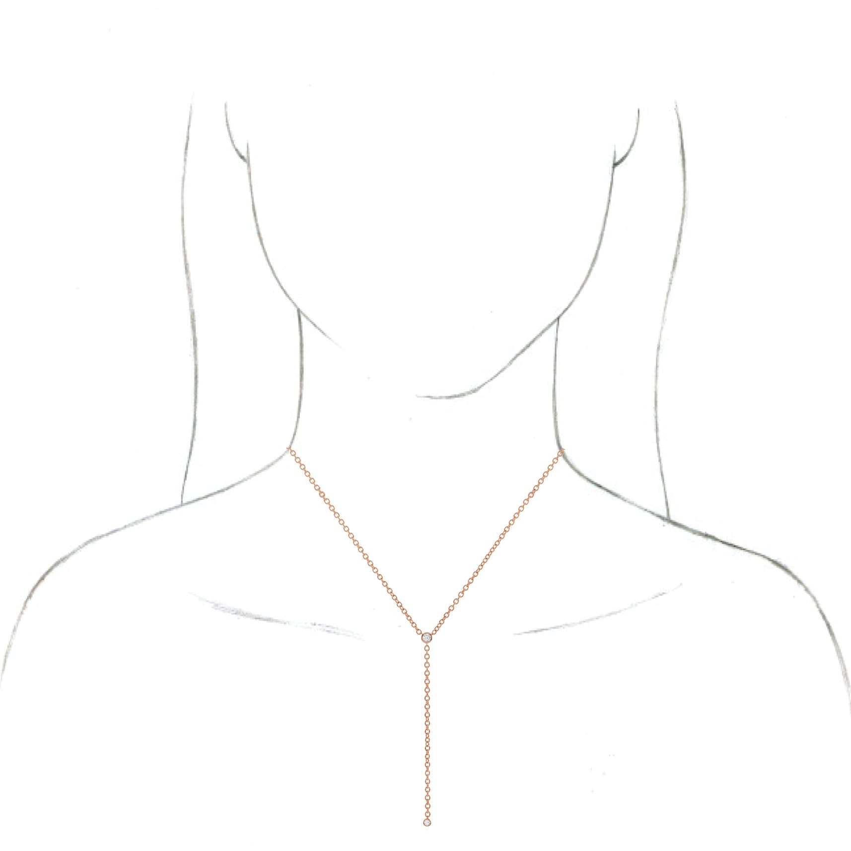 Bezel-Set Y Necklace view 3