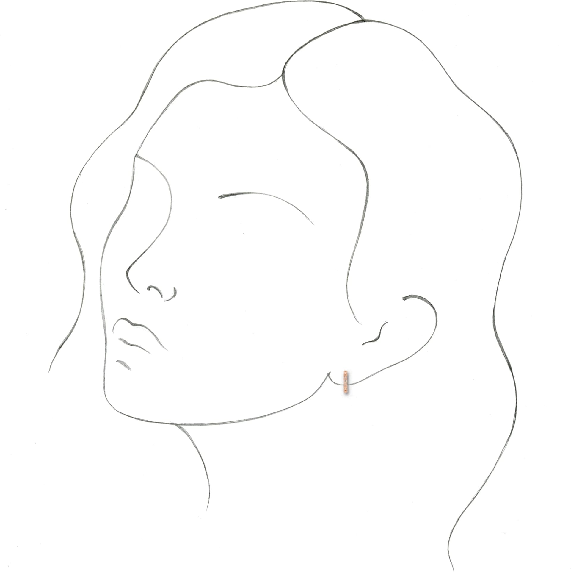 Chain Link Hoop Earrings, view 4