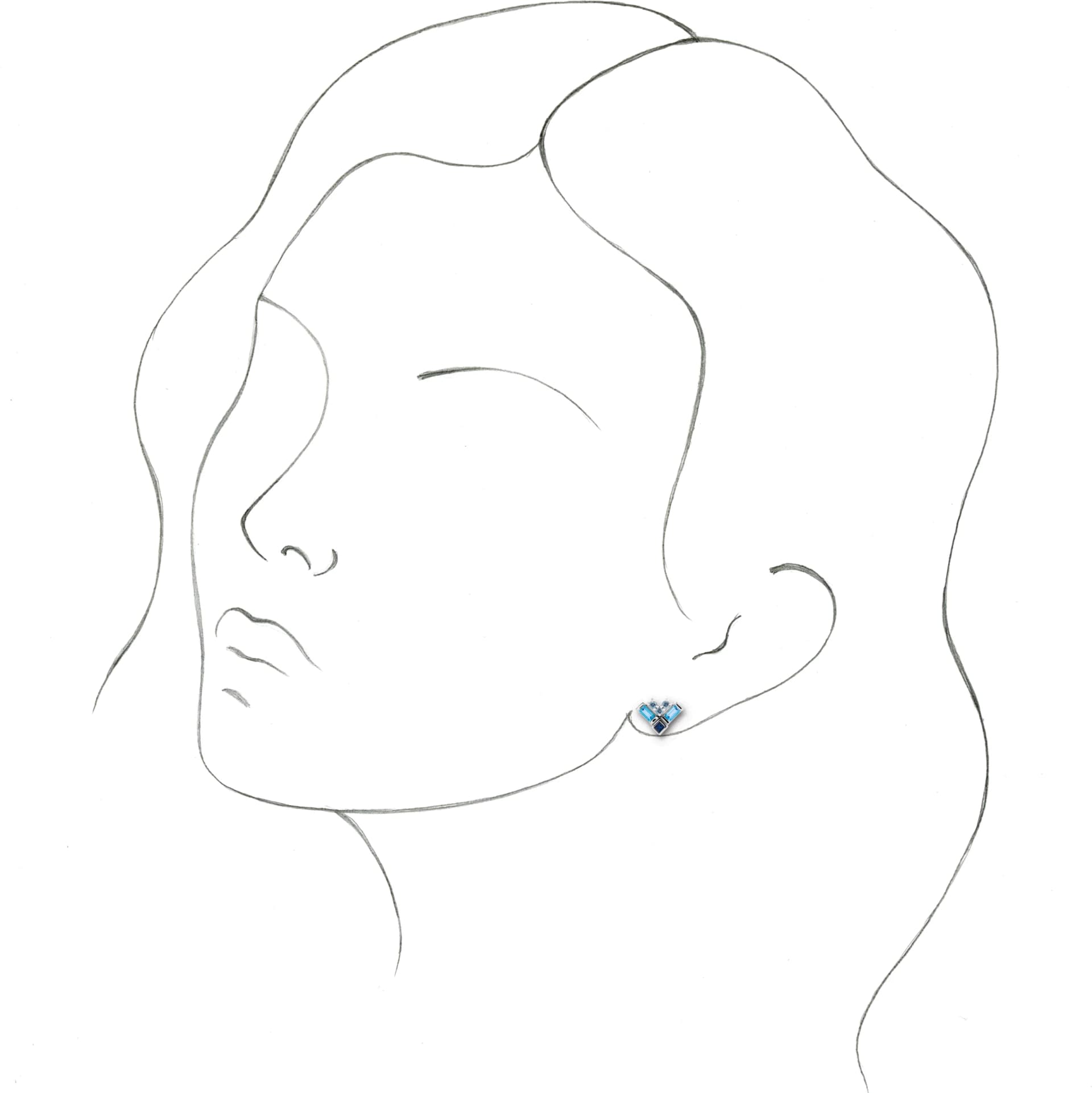 Cluster Earrings, view 4